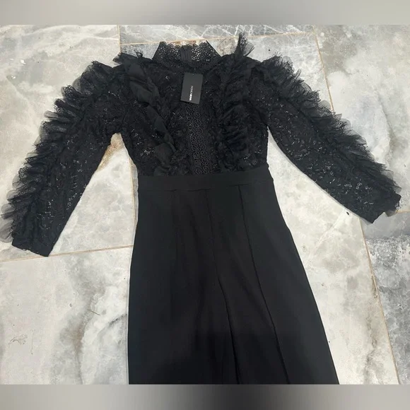 Fashion Nova Black Trousers Jumpsuit - Picture 5 of 16